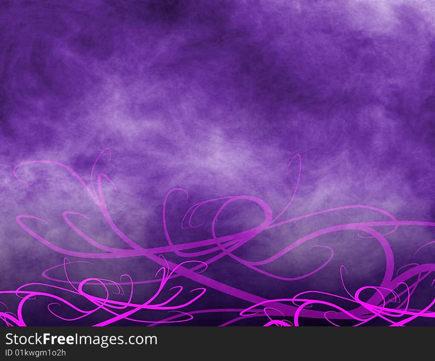 Grunge violet floral background