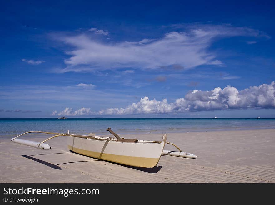 Tropical white sand beach in Philippines