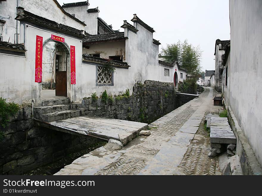 Old village in the anhui china.