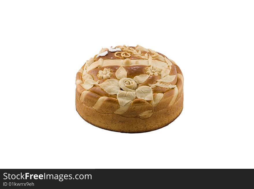 Round wedding loaf of bread