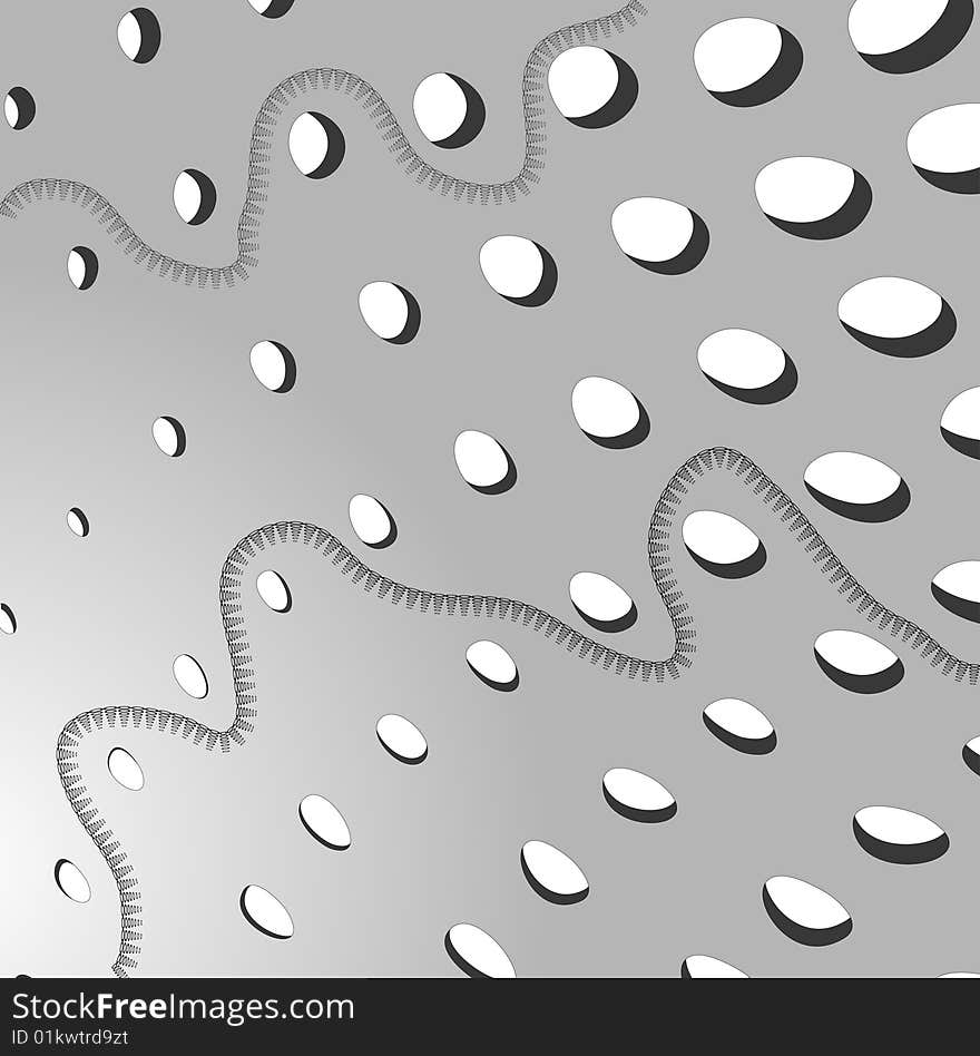 Vector background - black and white halftone spots