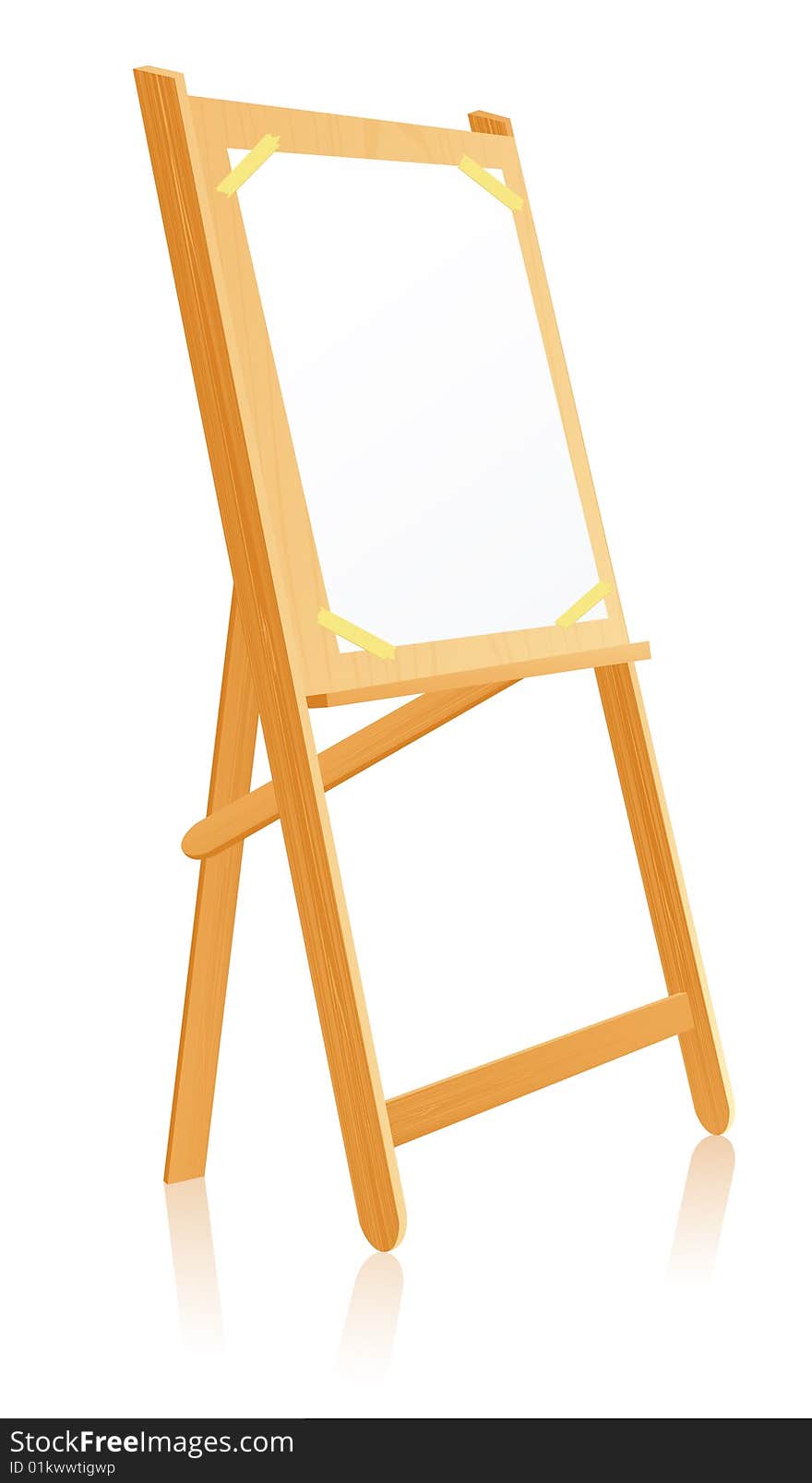 Easel, vector illustration, AI file included