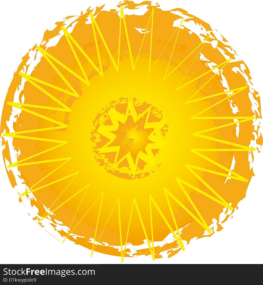 Sunshine like decorative icon  round