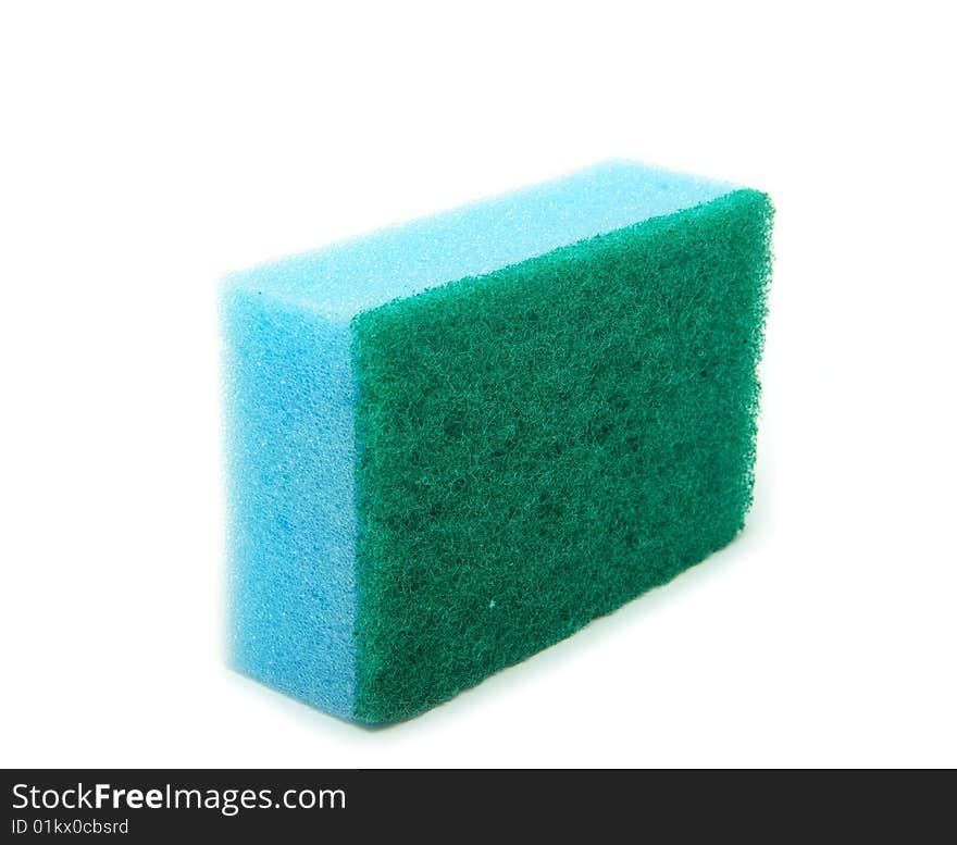 Kitchen sponges isolated on a white background