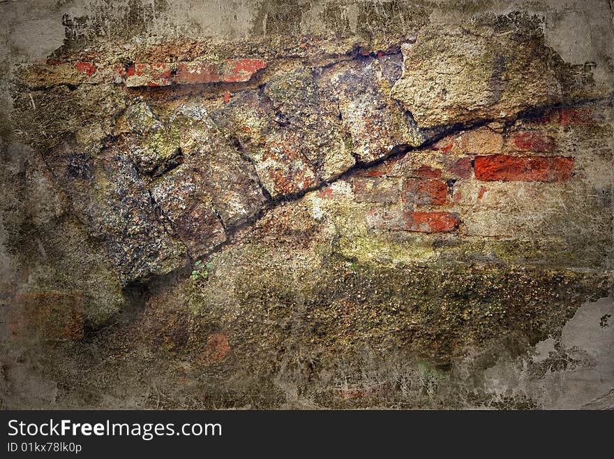 Grunge art old wall background. Grunge art old wall background