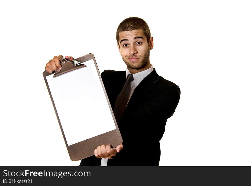 Young Man with Clipboard