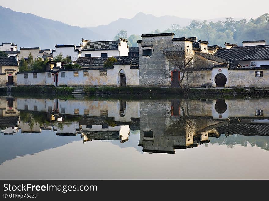 Hongcun located in southern anhui province, china. 
in november 2000, hongcun was designated a world cultural heritage site by unesco. Hongcun located in southern anhui province, china. 
in november 2000, hongcun was designated a world cultural heritage site by unesco