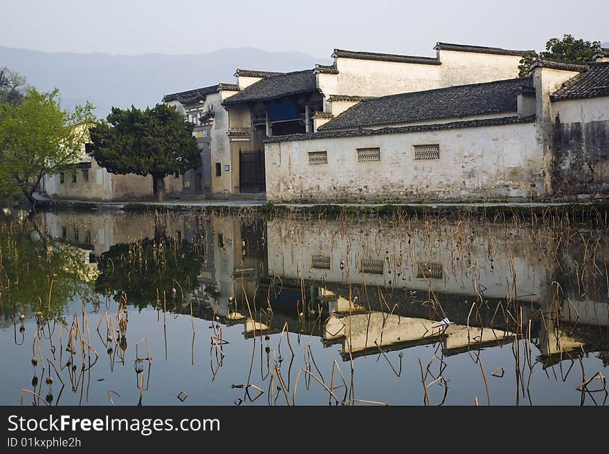 Hongcun located in southern anhui province, china. 
in november 2000, hongcun was designated a world cultural heritage site by unesco. Hongcun located in southern anhui province, china. 
in november 2000, hongcun was designated a world cultural heritage site by unesco