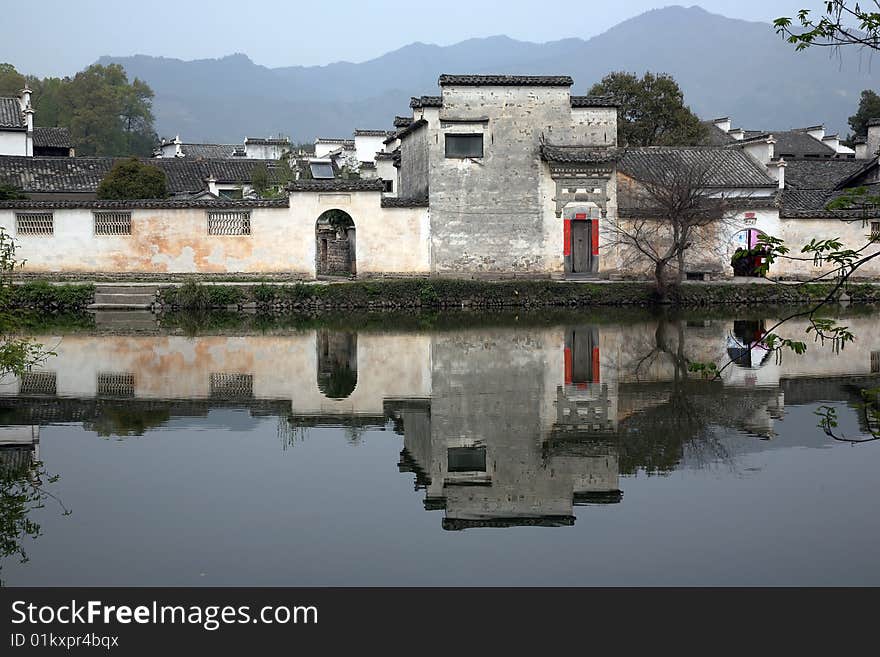 Hongcun located in southern anhui province, china. 
in november 2000, hongcun was designated a world cultural heritage site by unesco. Hongcun located in southern anhui province, china. 
in november 2000, hongcun was designated a world cultural heritage site by unesco