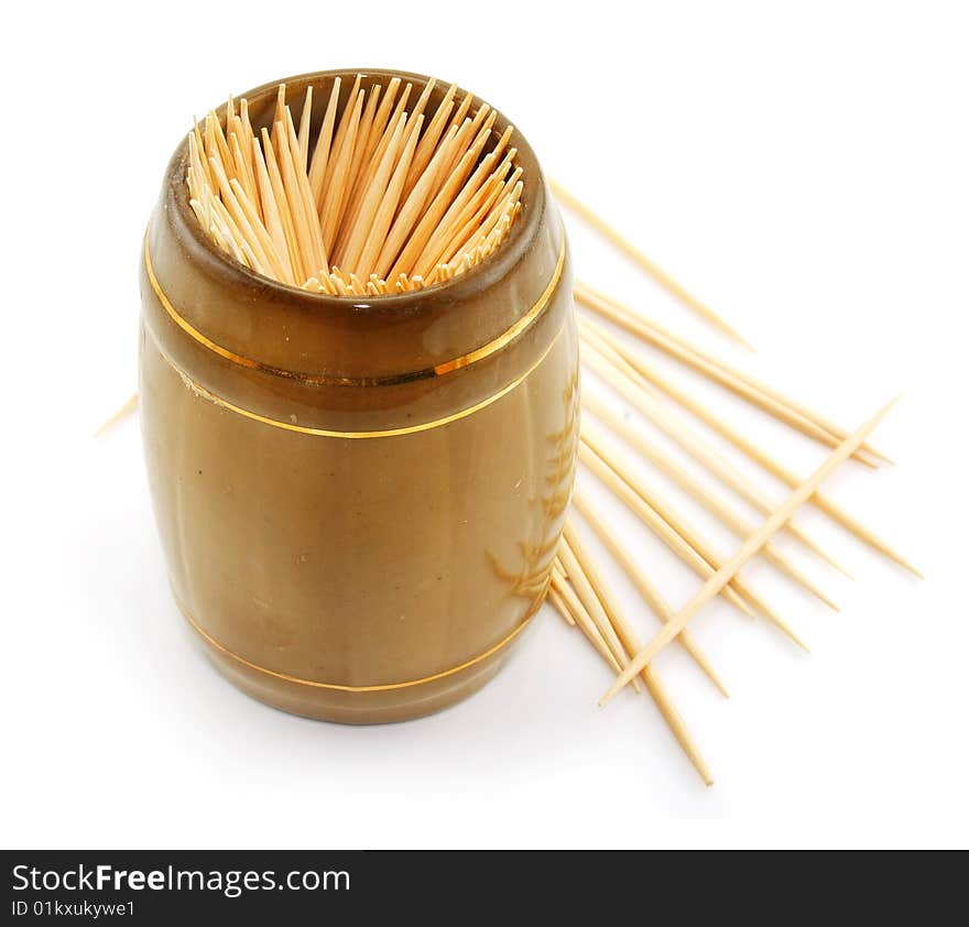 Bunch of toothpick isolated