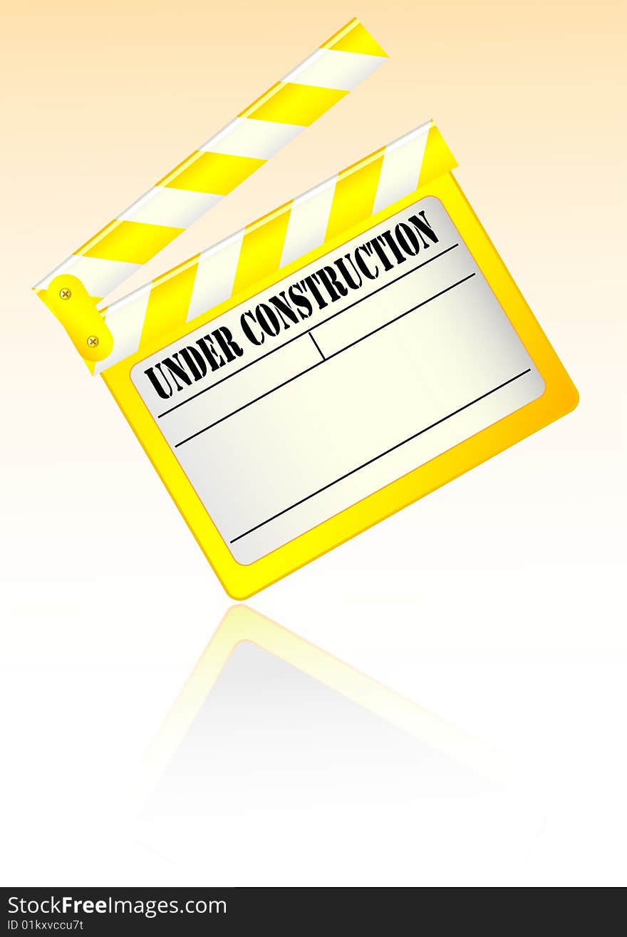 Vector illustration of yellow clapboard