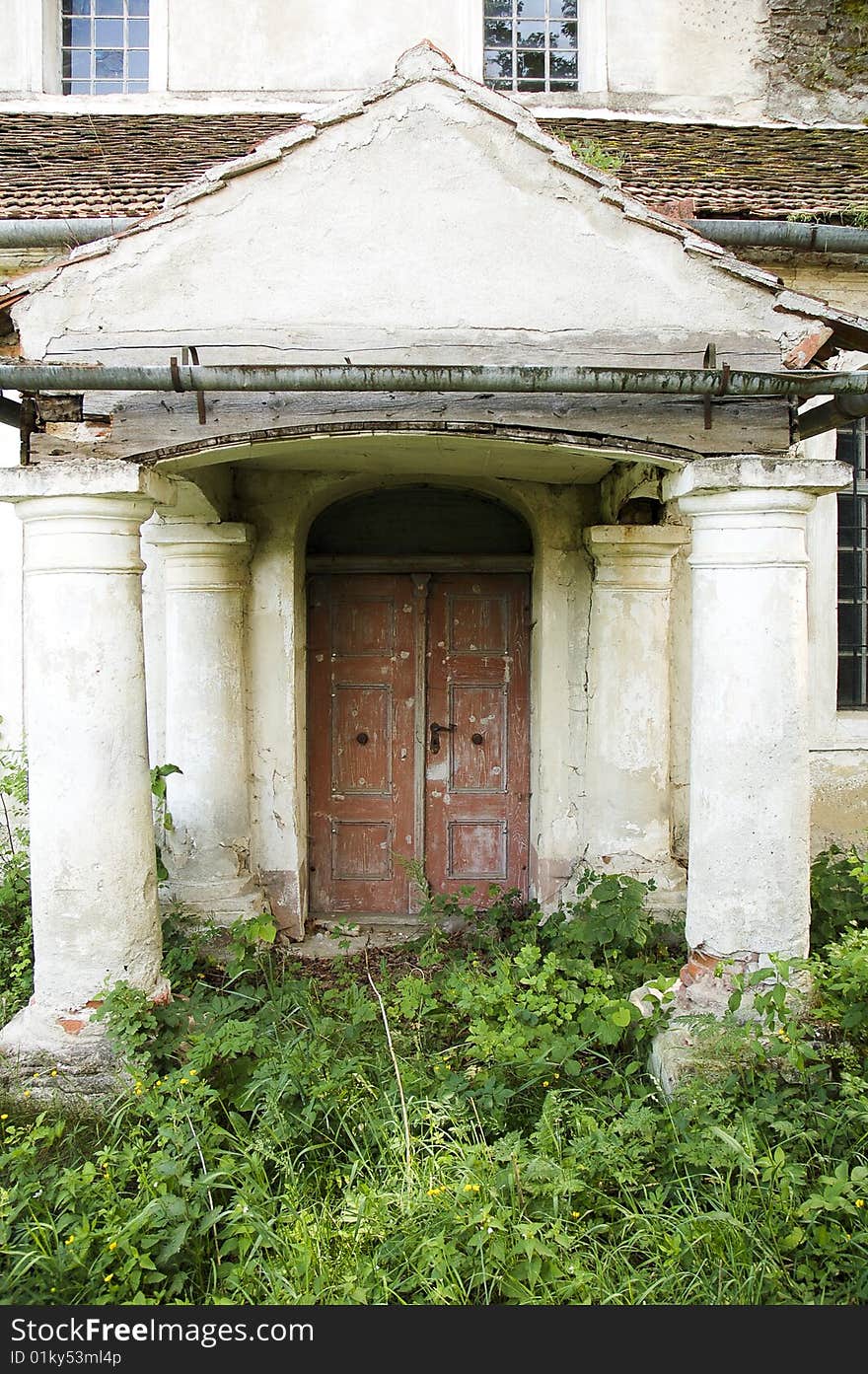 Old church entrance in transylvania