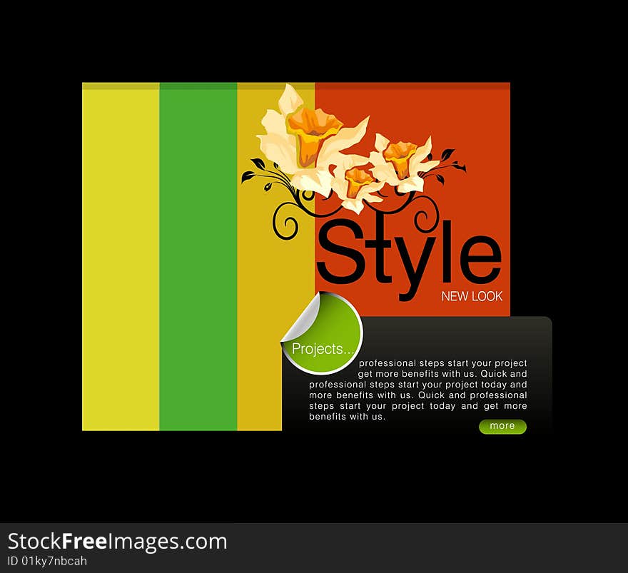 Colored graphic elements, Full of life art background. Colored graphic elements, Full of life art background