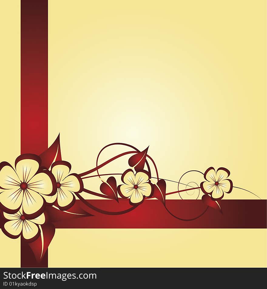 Abstract floral background with place for your text