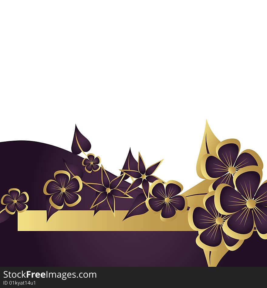 Abstract floral background with place for your text