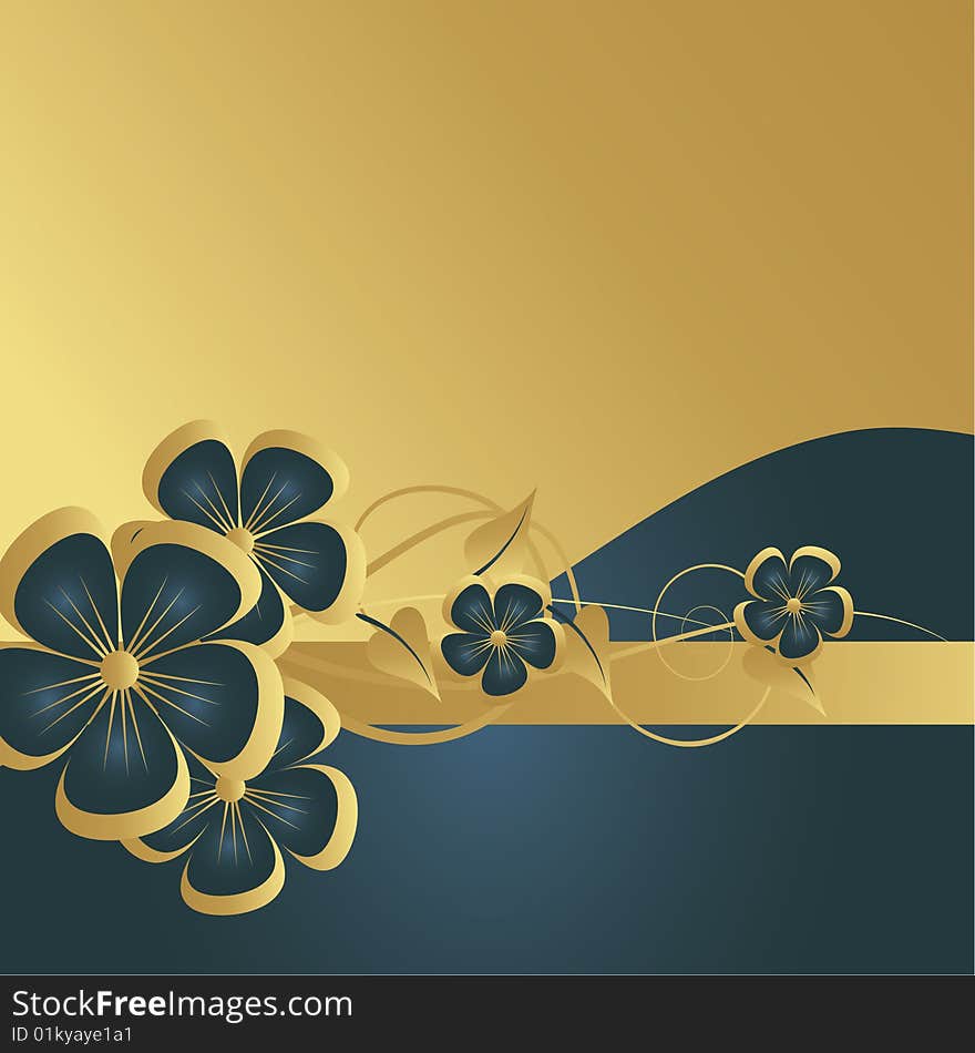 Abstract floral background with place for your text