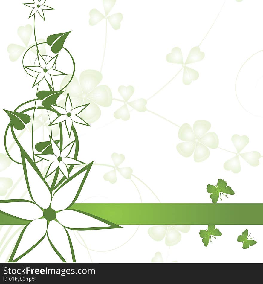 Abstract floral background with place for your text