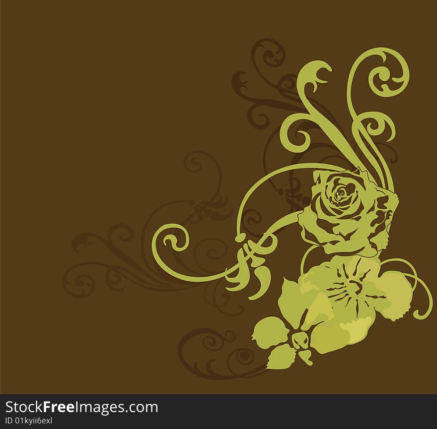 Illustration of a floral background