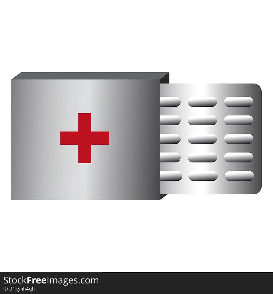 Illustration of a medicine box