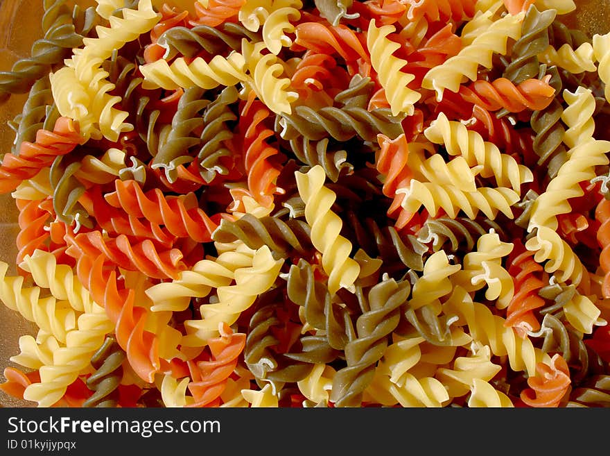 Colorful pasta