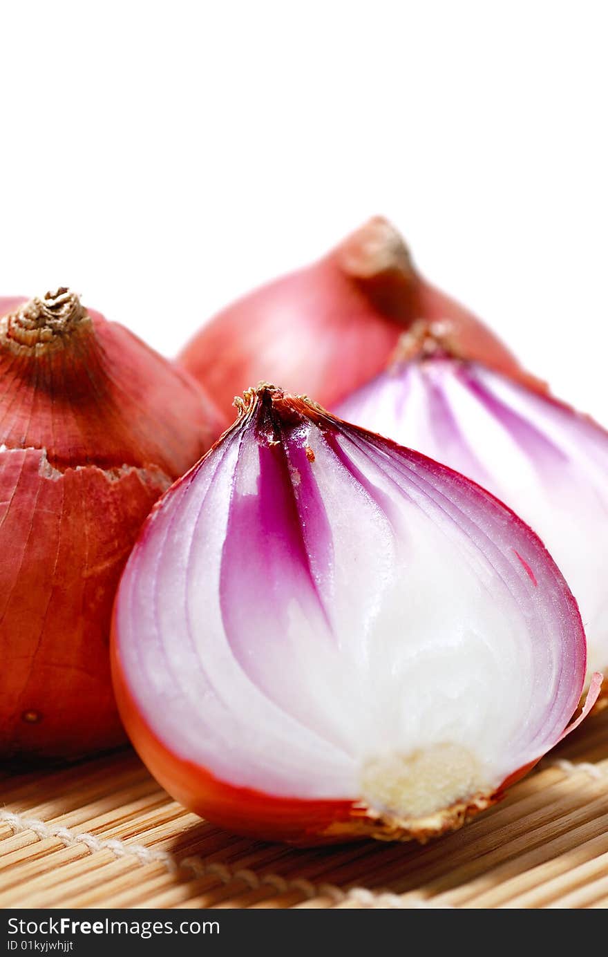 Closeup Macro capture on Red Onion. Closeup Macro capture on Red Onion