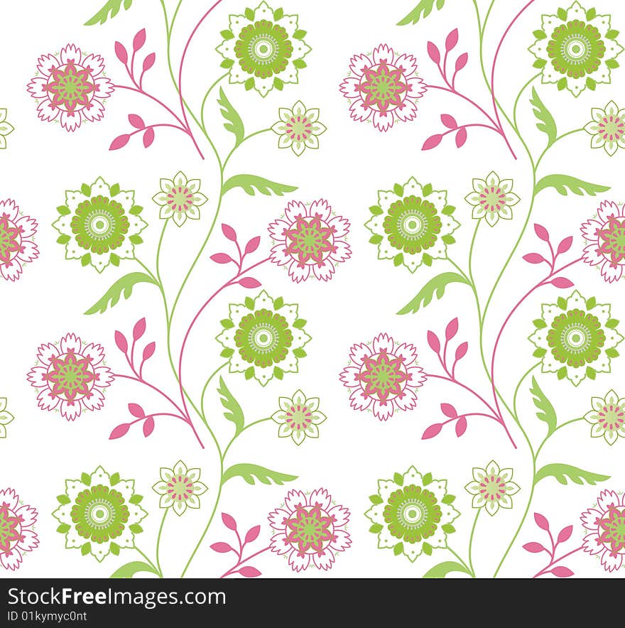 Seamless pattern. All elements and textures are individual objects. Vector illustration scale to any size.