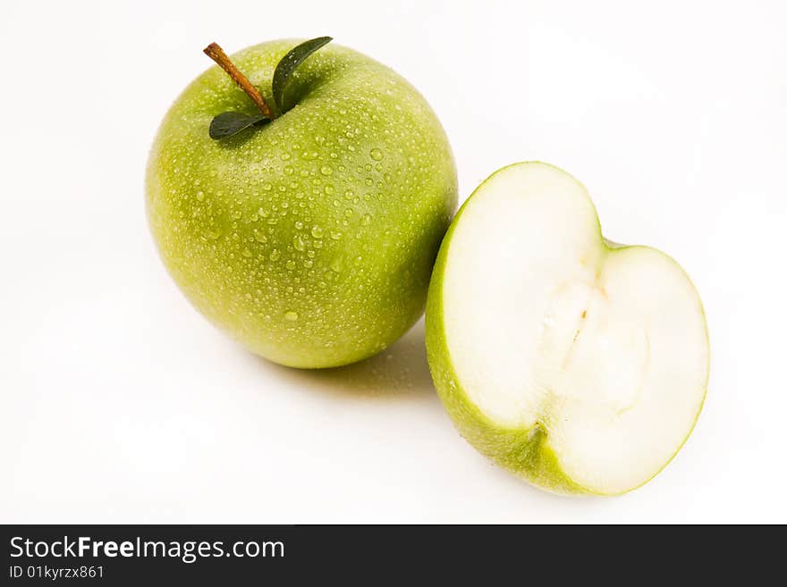 Fresh green apple full of vitamins