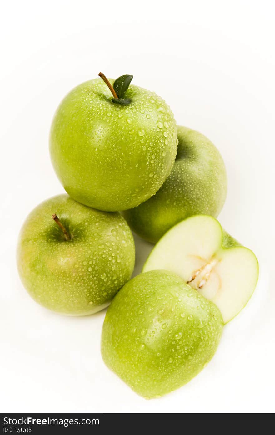 Fresh green apple full of vitamins. Fresh green apple full of vitamins