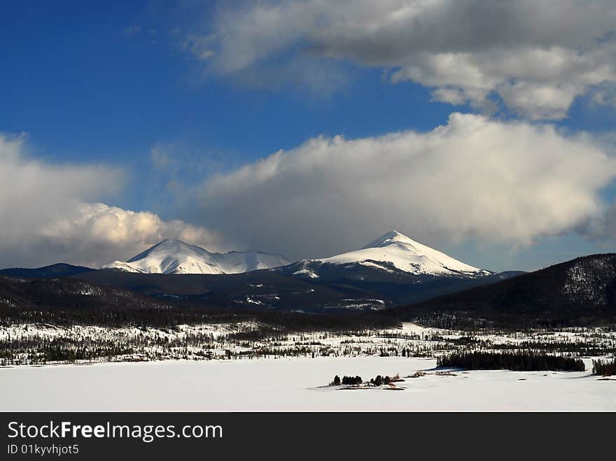 Lake Dillon and the majestic mountains. Lake Dillon and the majestic mountains