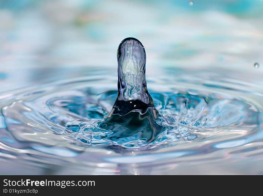 Water drop splash abstract background