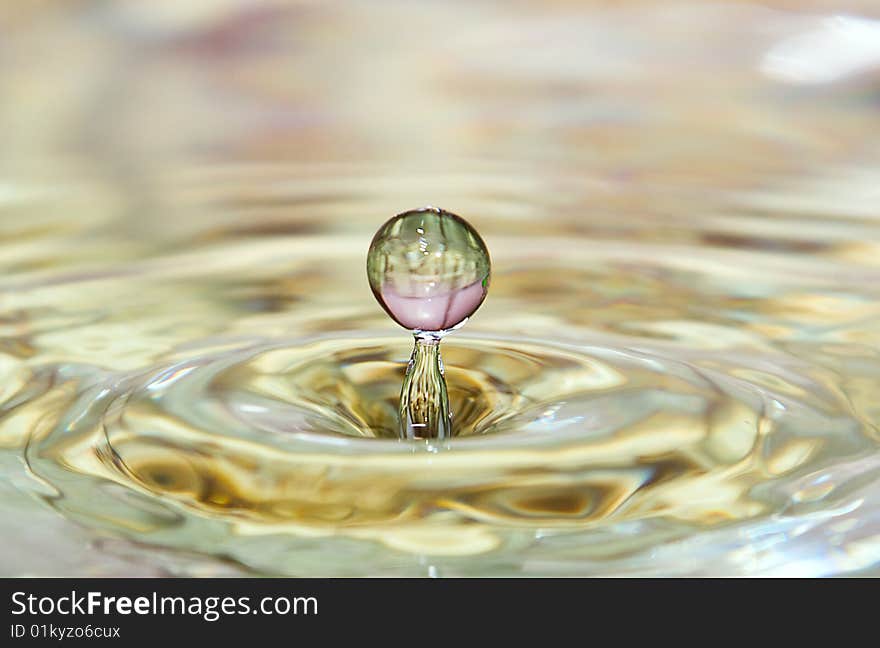 Water drop splash abstract background