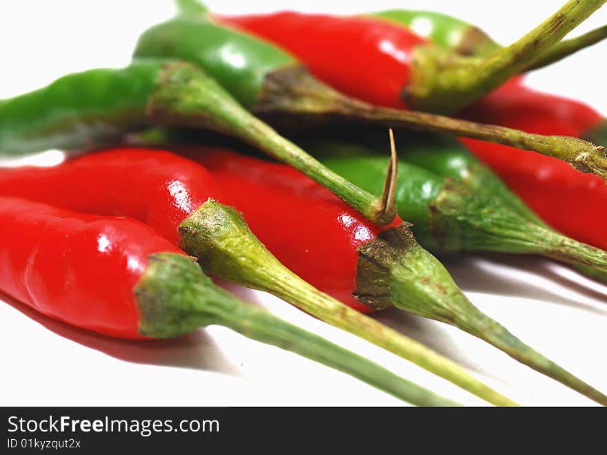 Close up capture on green spicy chili. Close up capture on green spicy chili