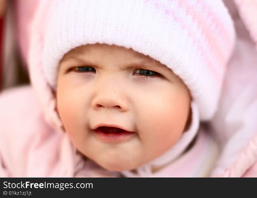 Portrait of the little girl. Portrait of the little girl