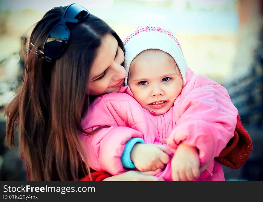 Portrait of mother and daughter