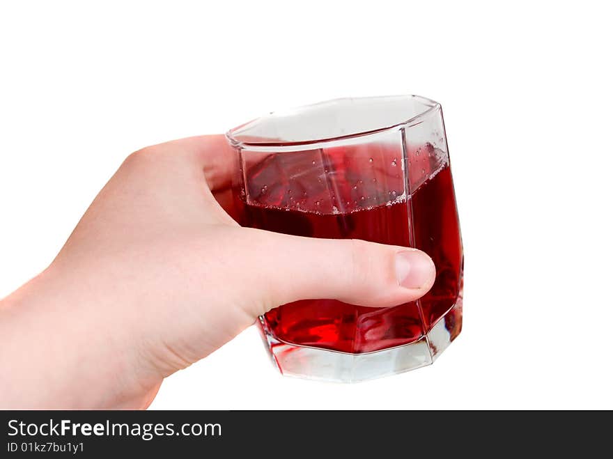 Hand with wineglass