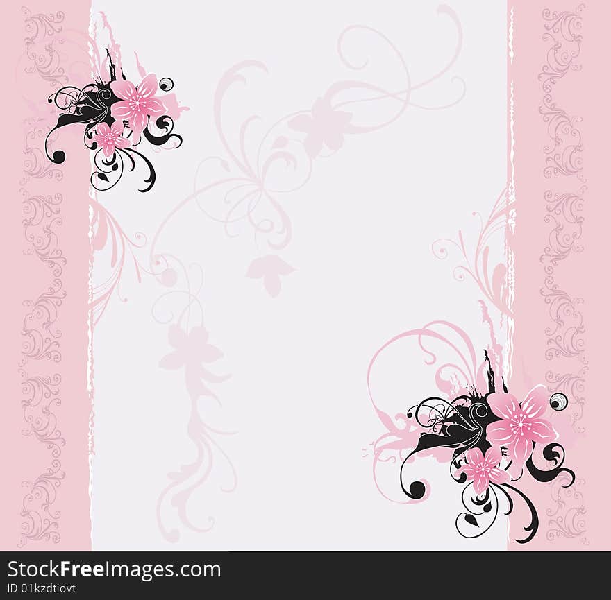 Illustration of a floral background