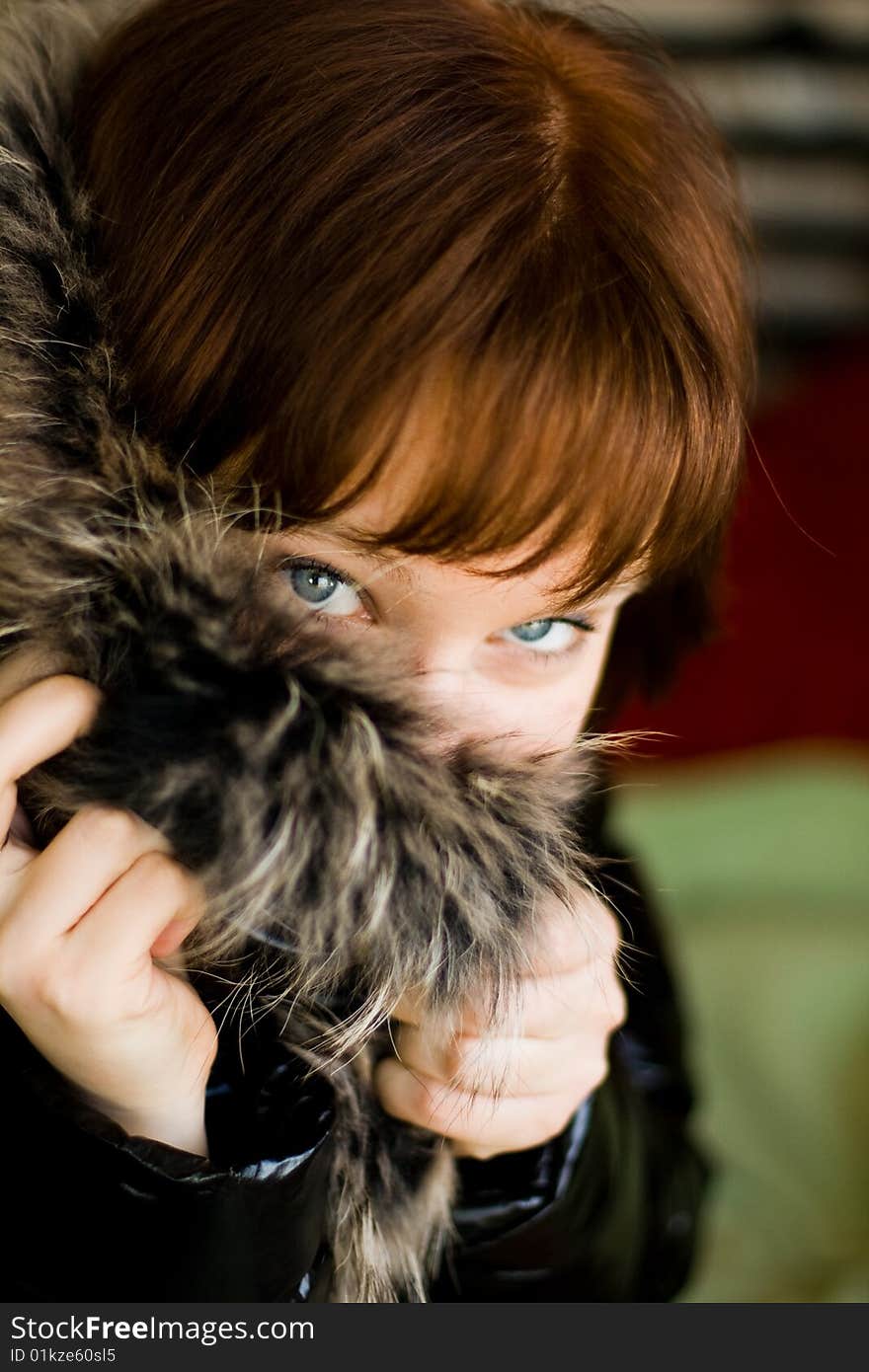 Girl with fur