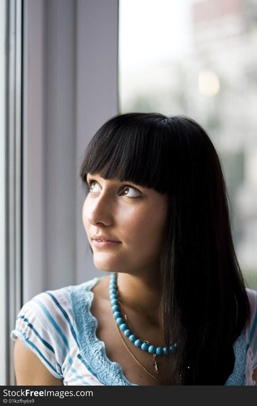 The girl looked wistfully out the window. The girl looked wistfully out the window