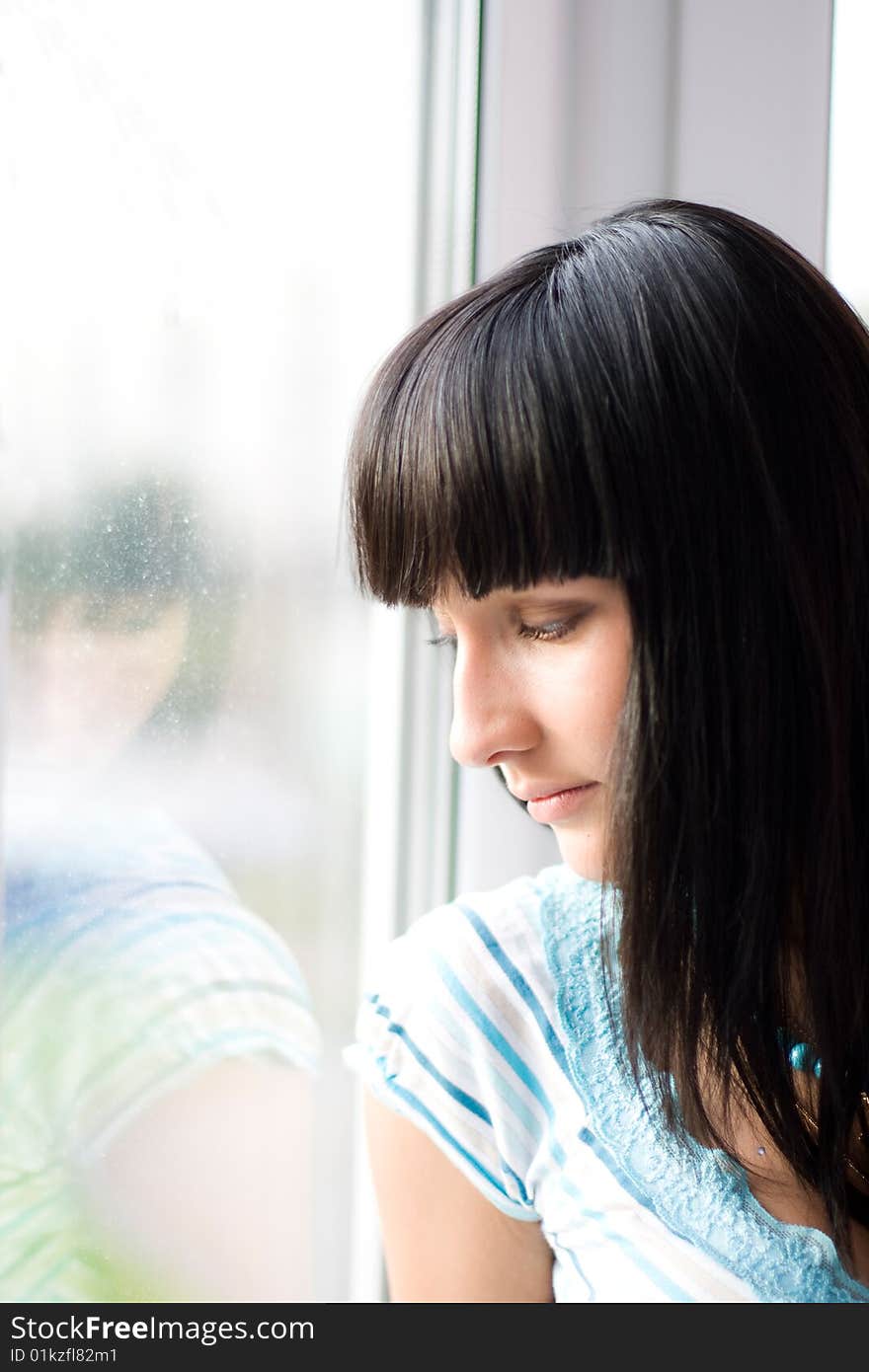 The girl looked wistfully out the window. The girl looked wistfully out the window