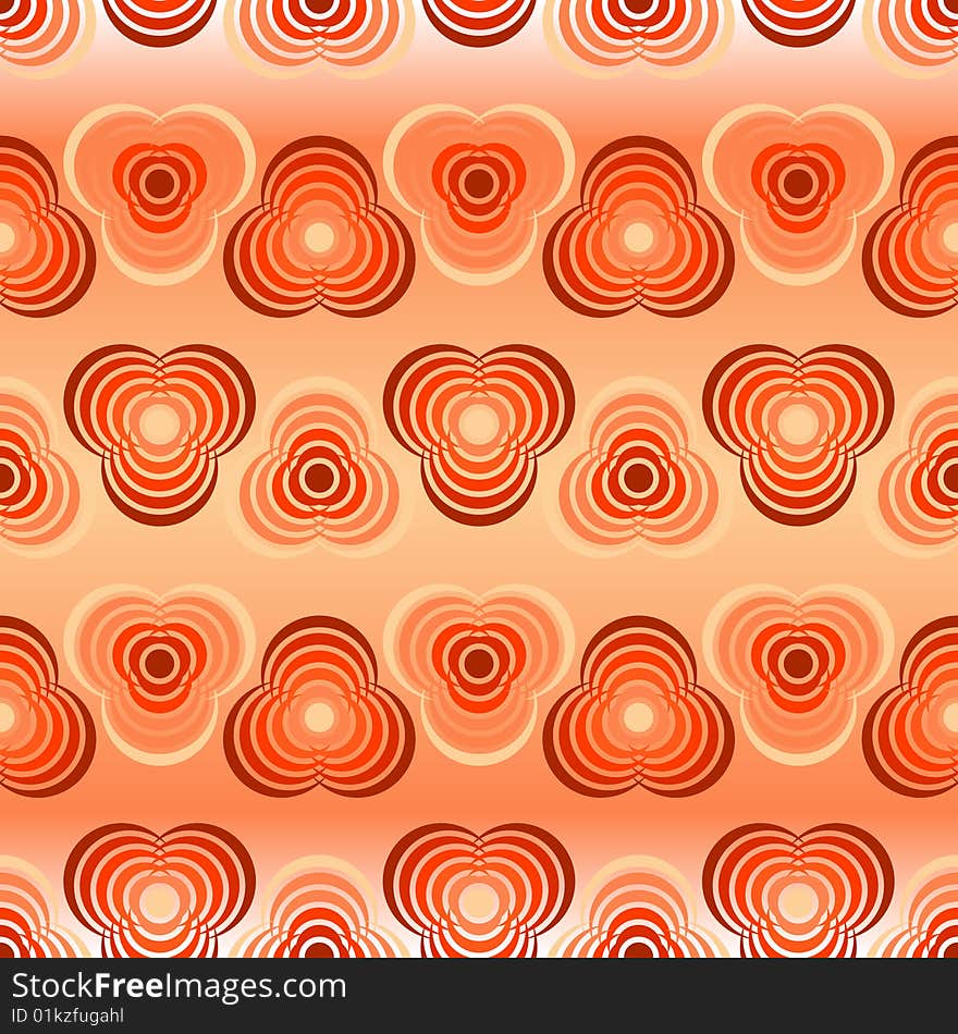 Seamless red tile vector pattern with ornament. Seamless red tile vector pattern with ornament