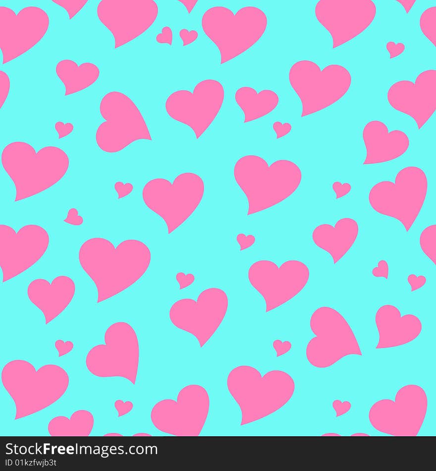 Seamless wallpaper valentine with hearts. Seamless wallpaper valentine with hearts