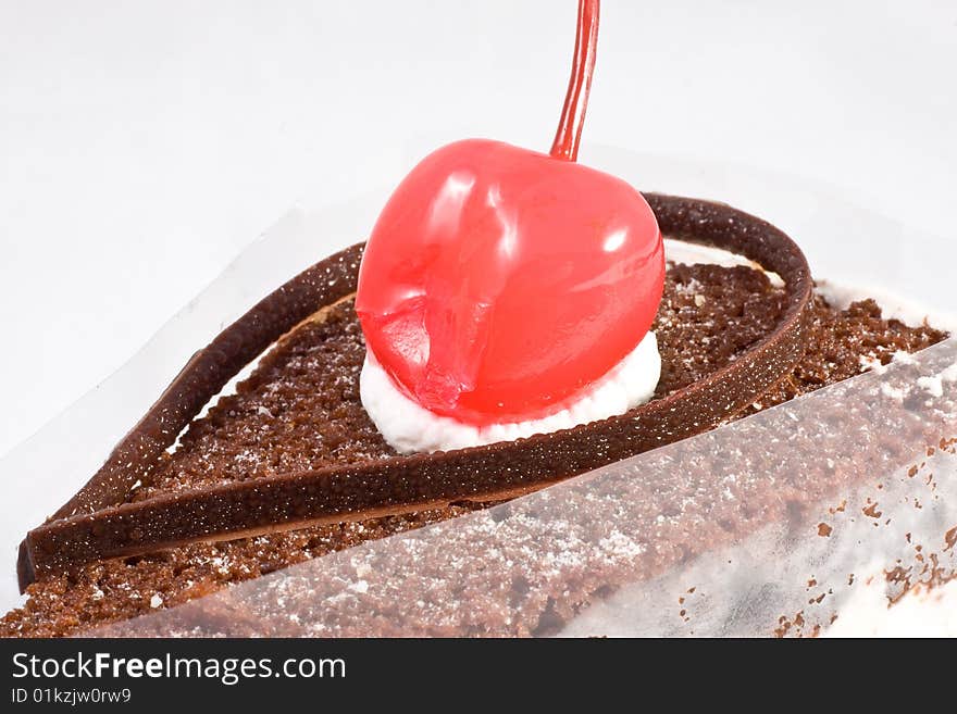 A delicious cherry chocolate cake