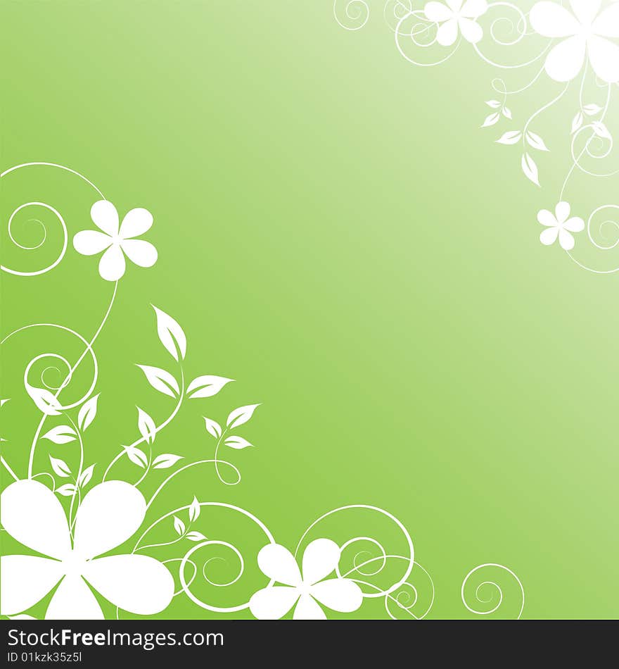 Abstract floral background with place for your text