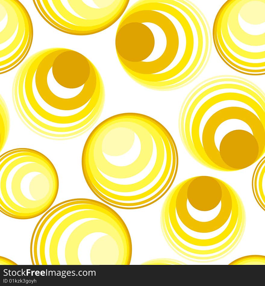 Seamless vector texture with yellow circles. Seamless vector texture with yellow circles