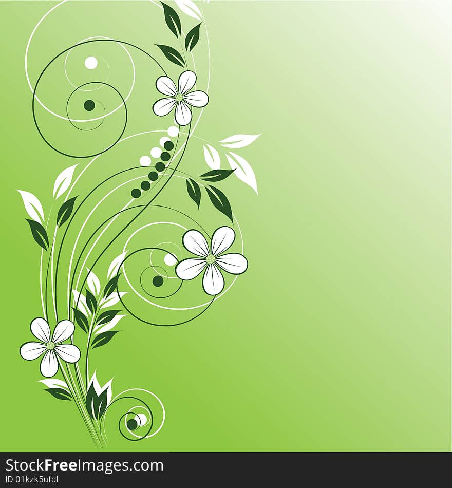 Abstract floral background with place for your text