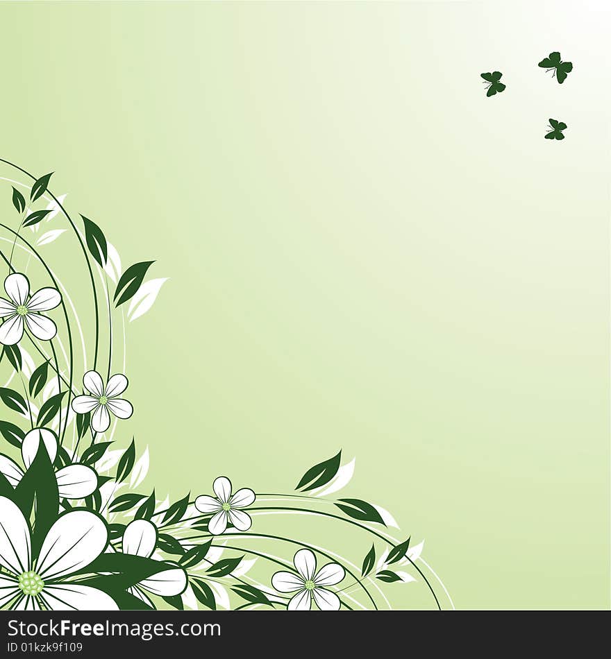 Abstract floral background with place for your text