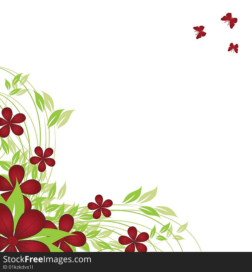 Abstract floral background with place for your text