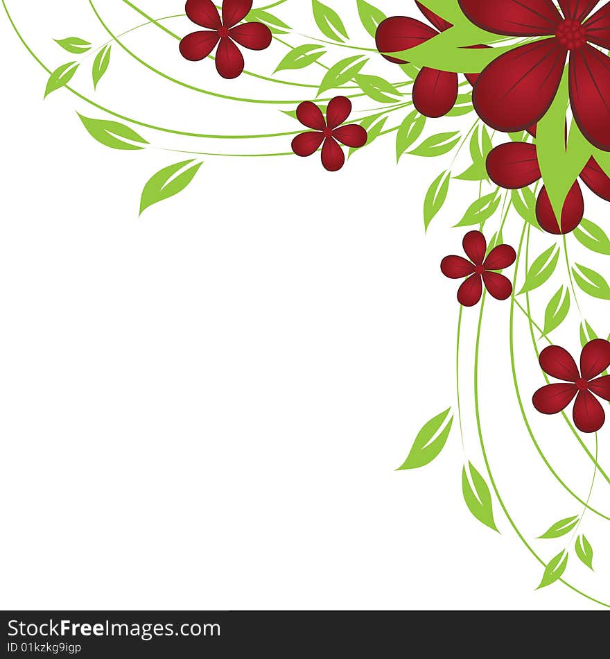 Abstract floral background with place for your text