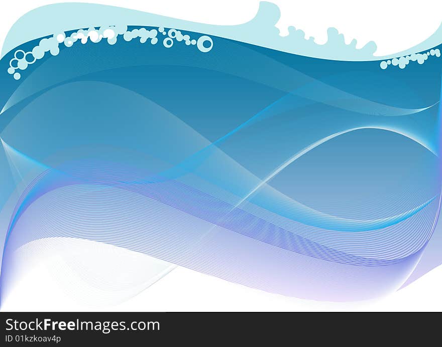 This is the  stylized image of ocean waves