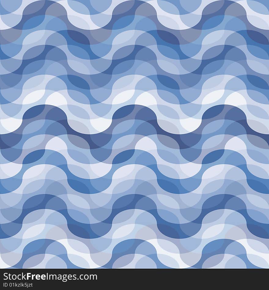 Seamless swirl blue tile pattern. Seamless swirl blue tile pattern